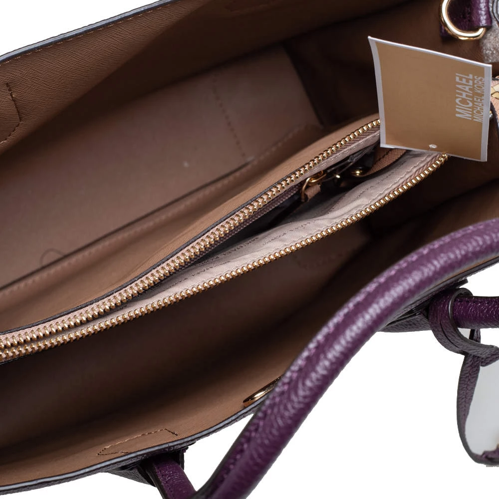 Michael Kors Burgundy Leather Mercer Tote For Women - Image 7