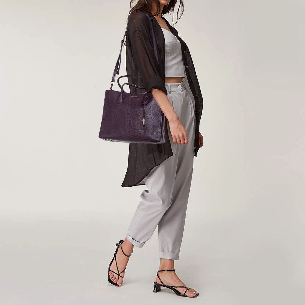 Michael Kors Burgundy Leather Mercer Tote For Women - Image 2