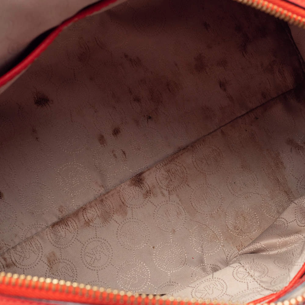 MICHAEL Michael Kors Red Saffiano Leather Boston Bag For Women - Image 8