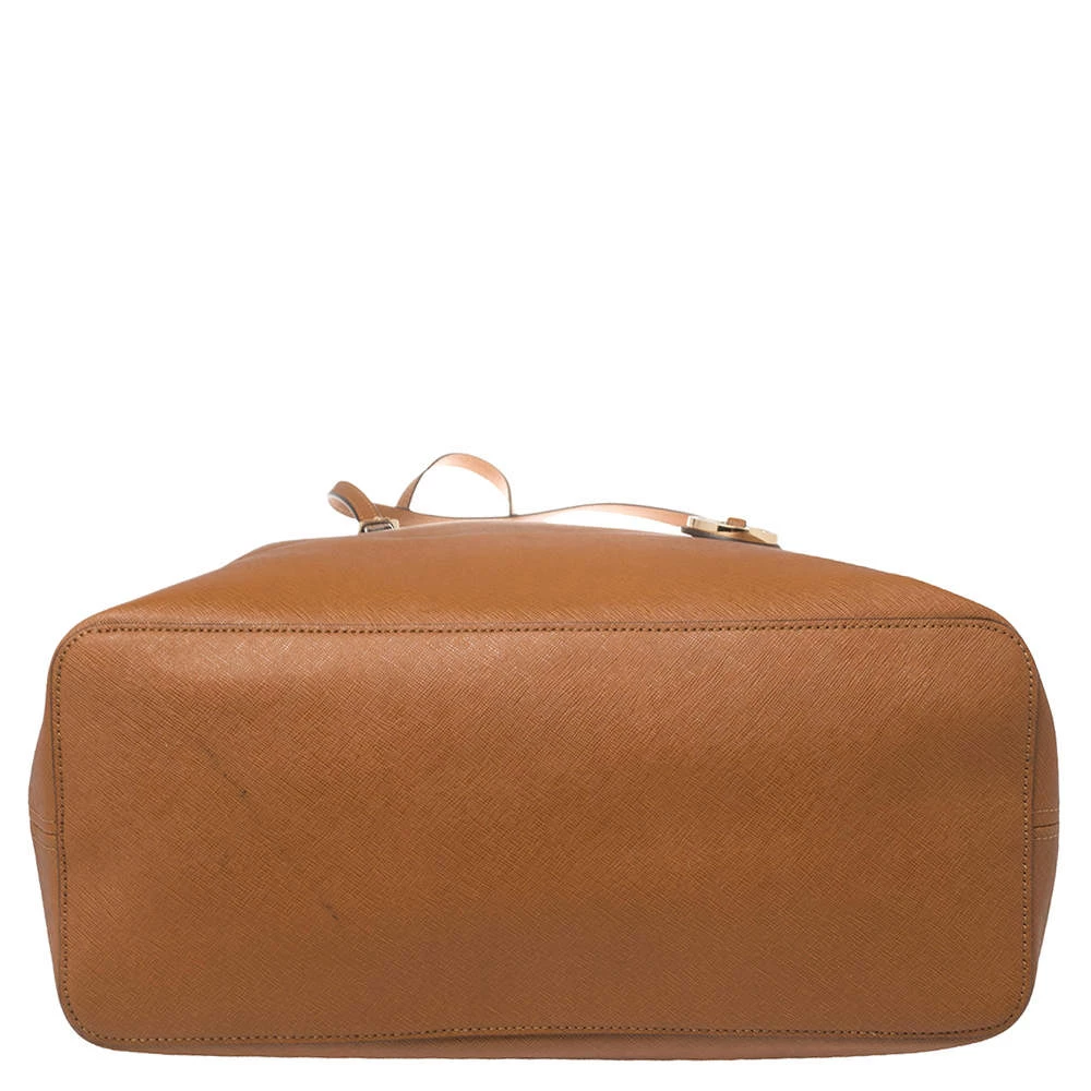 Michael Kors Brown Saffiano Leather XL Jet Set Travel Tote For Women - Image 7