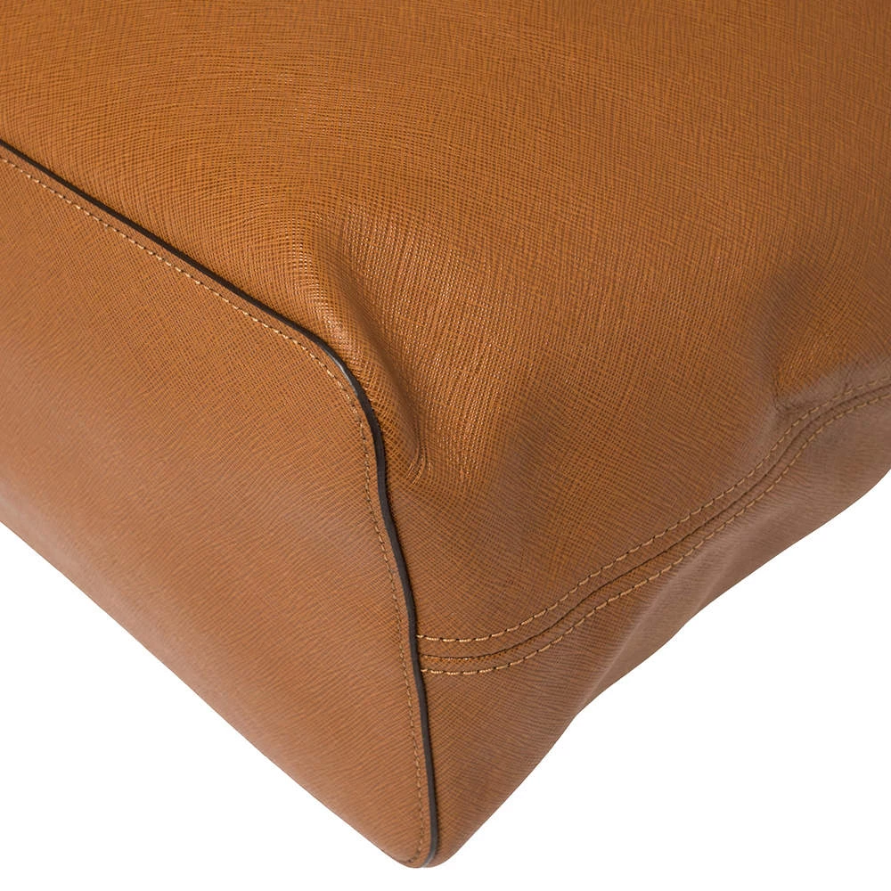 Michael Kors Brown Saffiano Leather XL Jet Set Travel Tote For Women - Image 14