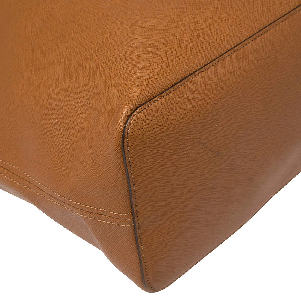 Michael Kors Brown Saffiano Leather XL Jet Set Travel Tote For Women - Image 13