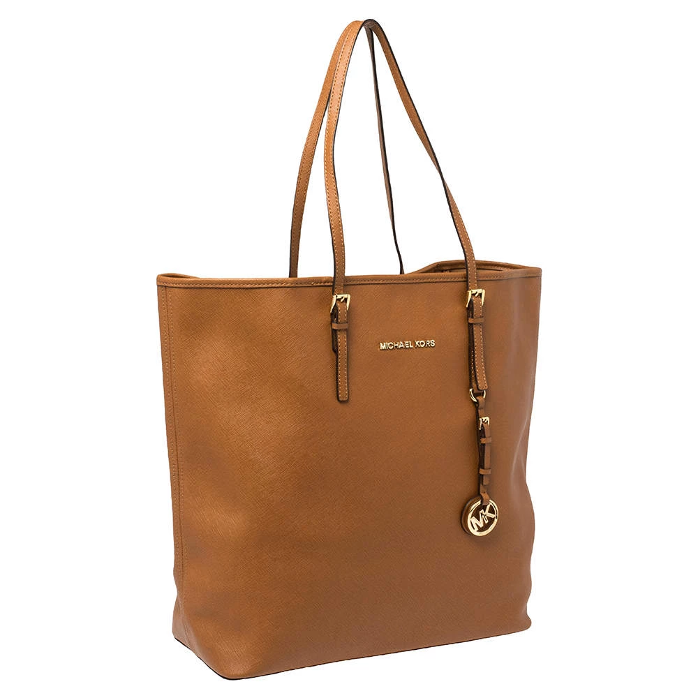 Michael Kors Brown Saffiano Leather XL Jet Set Travel Tote For Women - Image 3