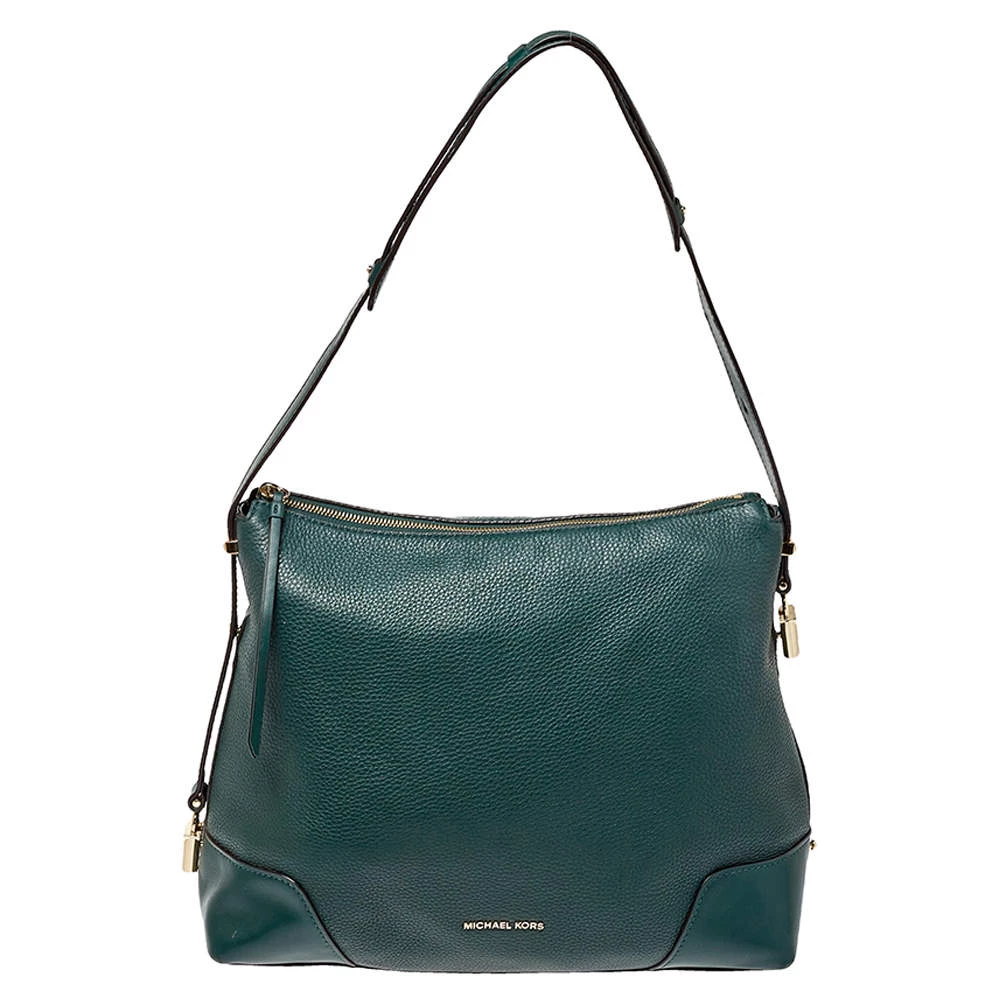 Michael Kors Green Leather Large Crosby Hobo For Women