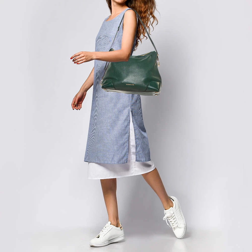 Michael Kors Green Leather Large Crosby Hobo For Women - Image 2