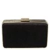 Michael Kors Black Pony Hair And Croc Embossed Leather Elsie Chain Clutch For Women