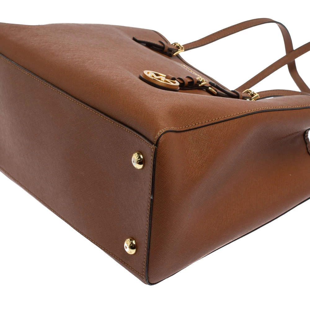 Michael Kors Brown Leather Large Jet Set Tote For Women - Image 13