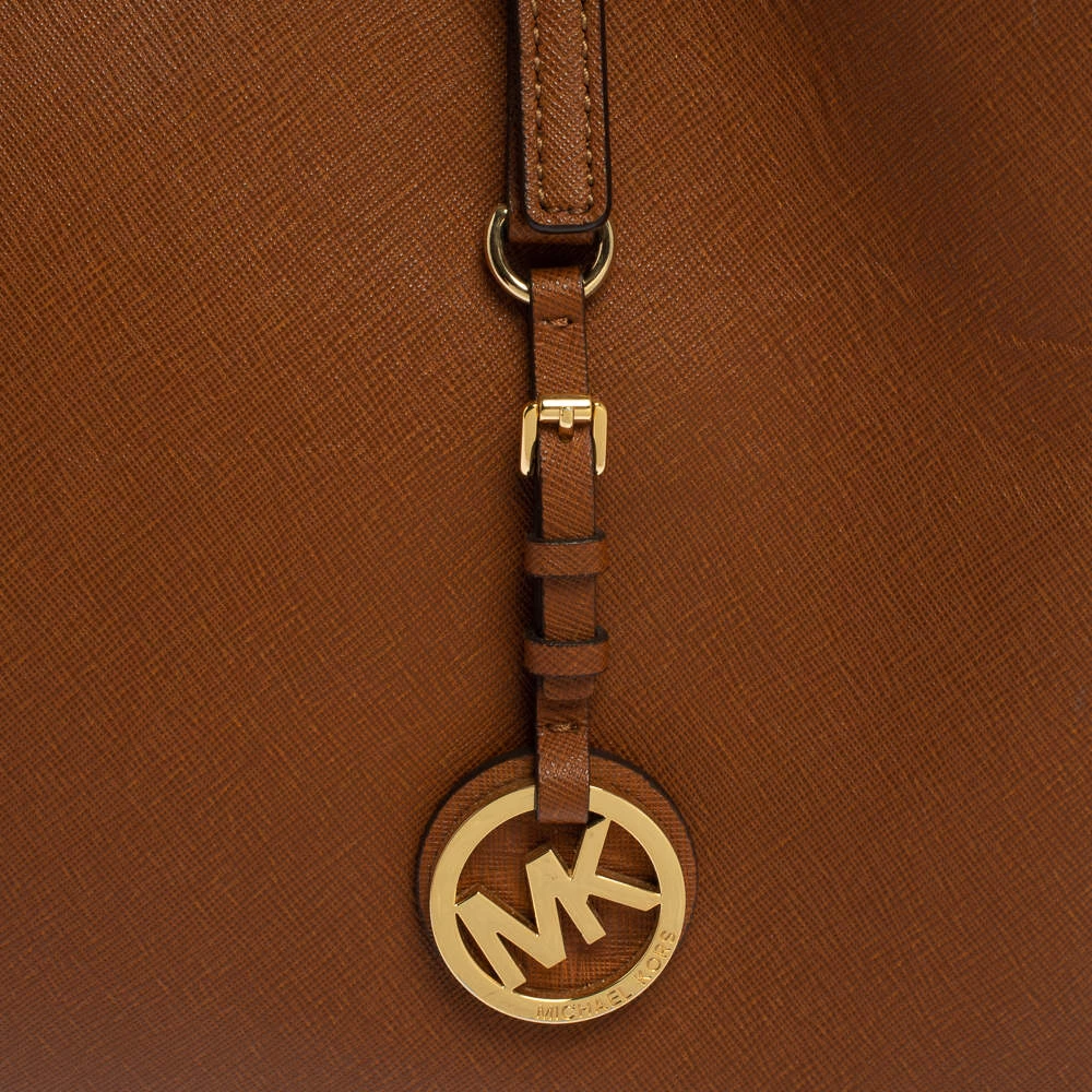 Michael Kors Brown Leather Large Jet Set Tote For Women - Image 5