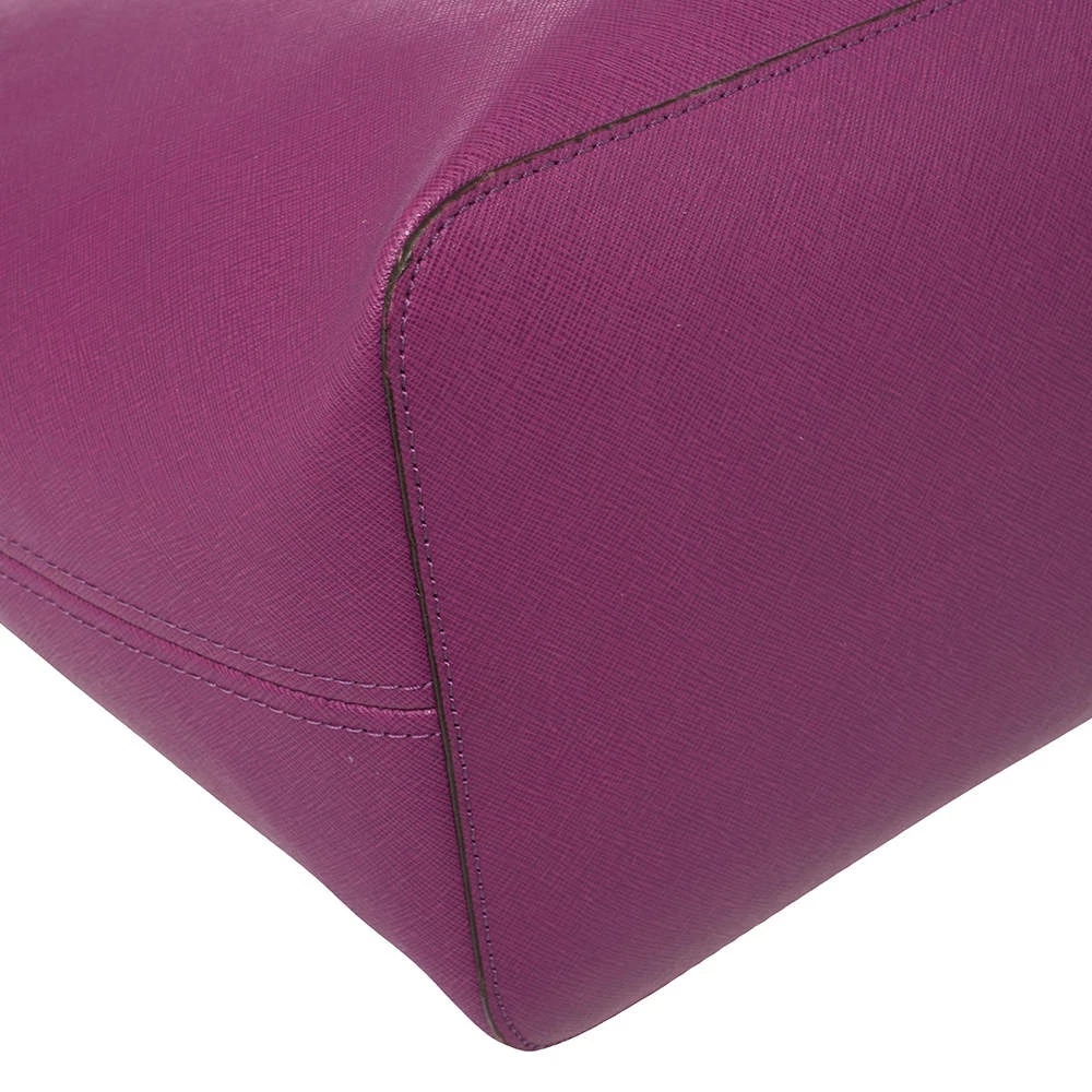 Michael Kors Purple Saffiano Leather Large Jet Set Travel Tote For Women - Image 11