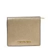 Michael Kors Metallic Gold Leather Compact Wallet For Women