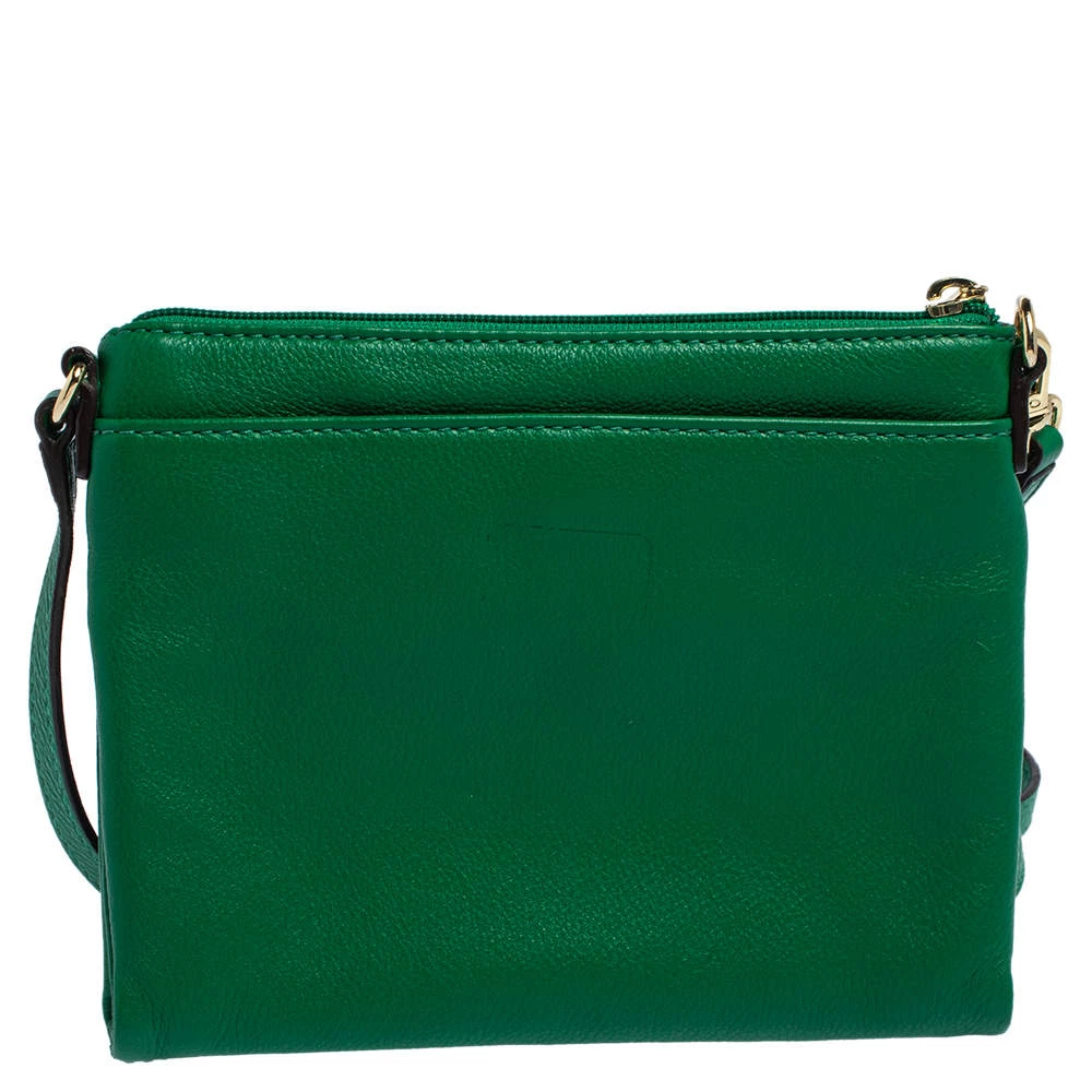 Michael Kors Green Leather Fulton Crossbody Bag For Women - Image 4