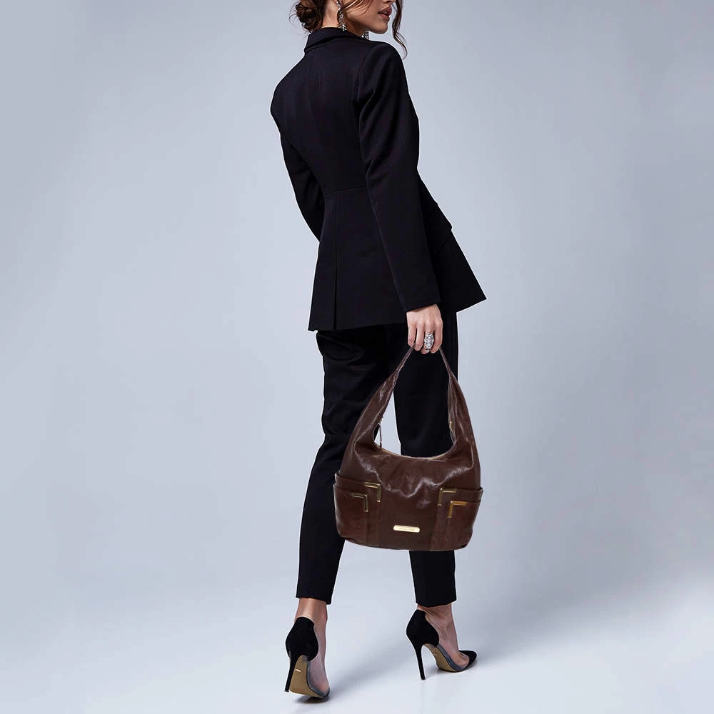 Michael Kors Brown Leather Hobo For Women - Image 2