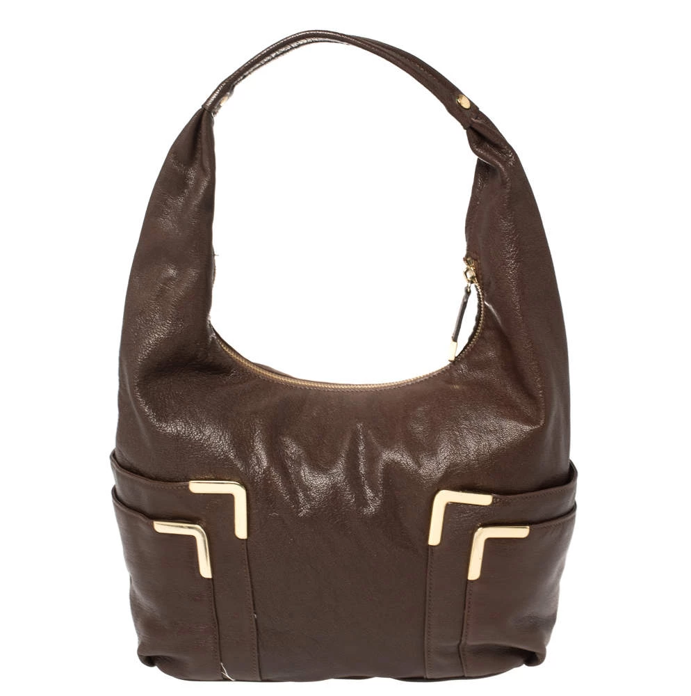 Michael Kors Brown Leather Hobo For Women - Image 4