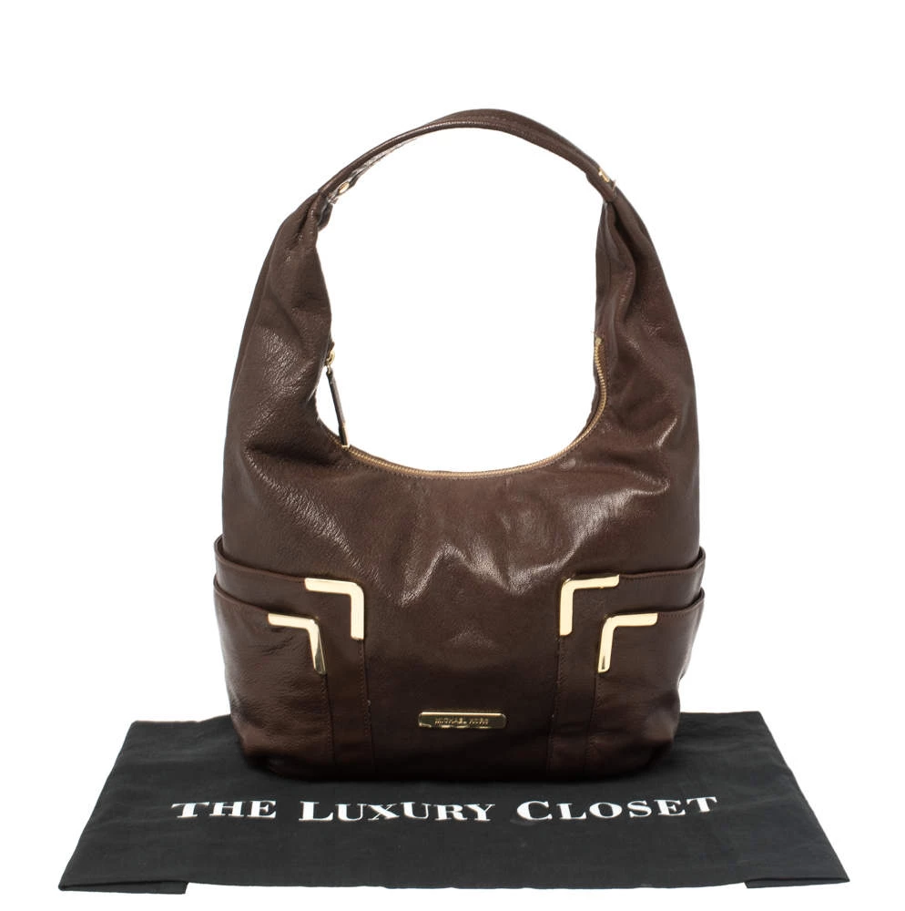 Michael Kors Brown Leather Hobo For Women - Image 10