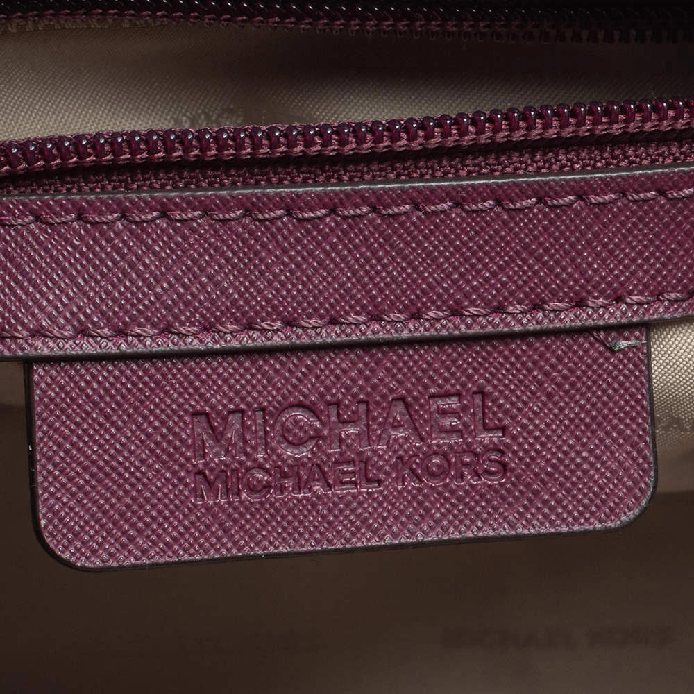 Michael Kors Burgundy Saffiano Leather Savannah Satchel For Women - Image 8
