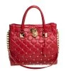 Michael Kors Red Quilted Leather Studded Hamilton Tote For Women