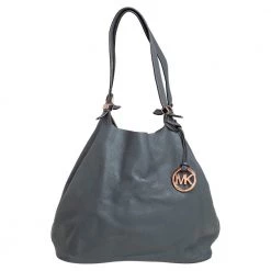 Michael Kors Grey Leather Tote For Women