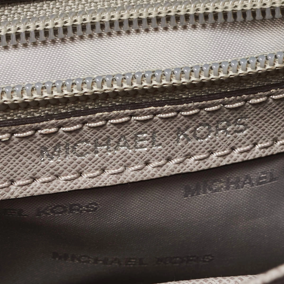 Michael Kors Grey Leather Mini Ava Top Handle Bag For Women - Image 8