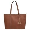 Michael Kors Brown Saffiano Leather Large Jet Set Tote For Women