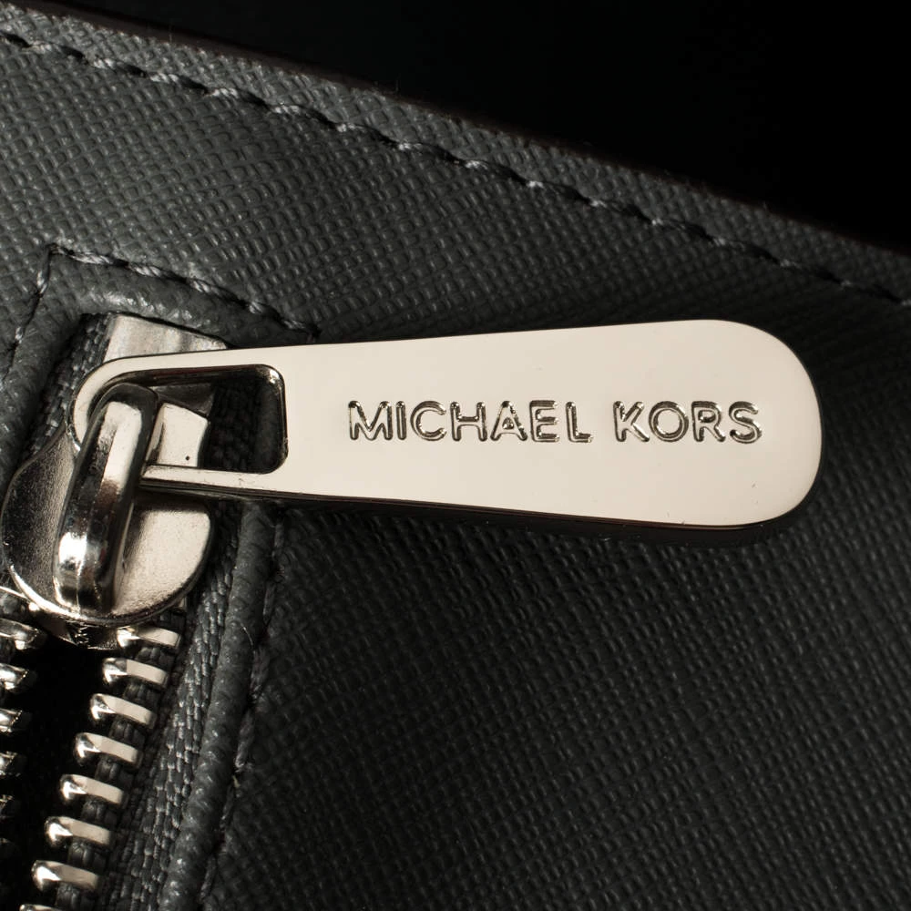 Michael Kors Grey Saffiano Leather Large Jet Set Travel Tote For Women - Image 8