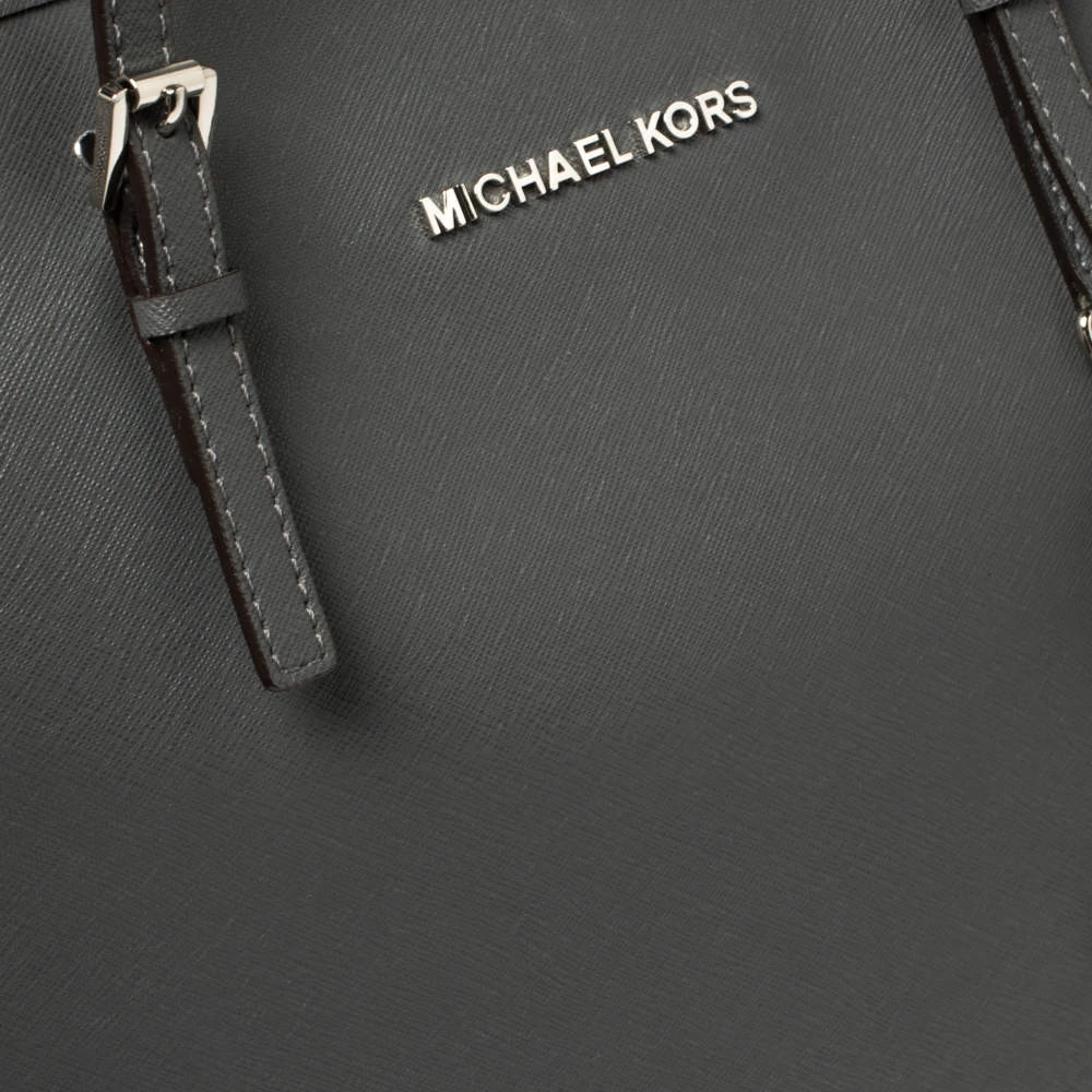 Michael Kors Grey Saffiano Leather Large Jet Set Travel Tote For Women - Image 5