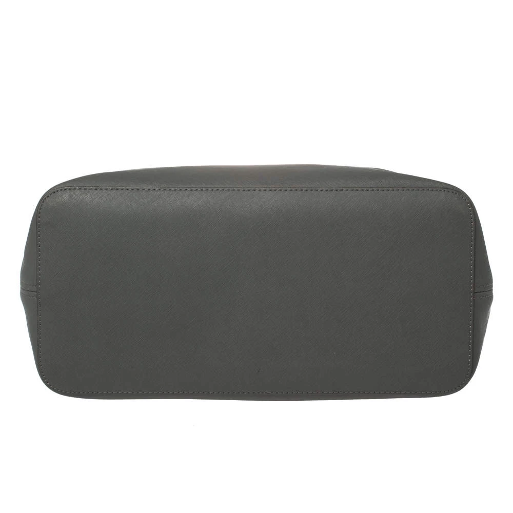 Michael Kors Grey Saffiano Leather Large Jet Set Travel Tote For Women - Image 6