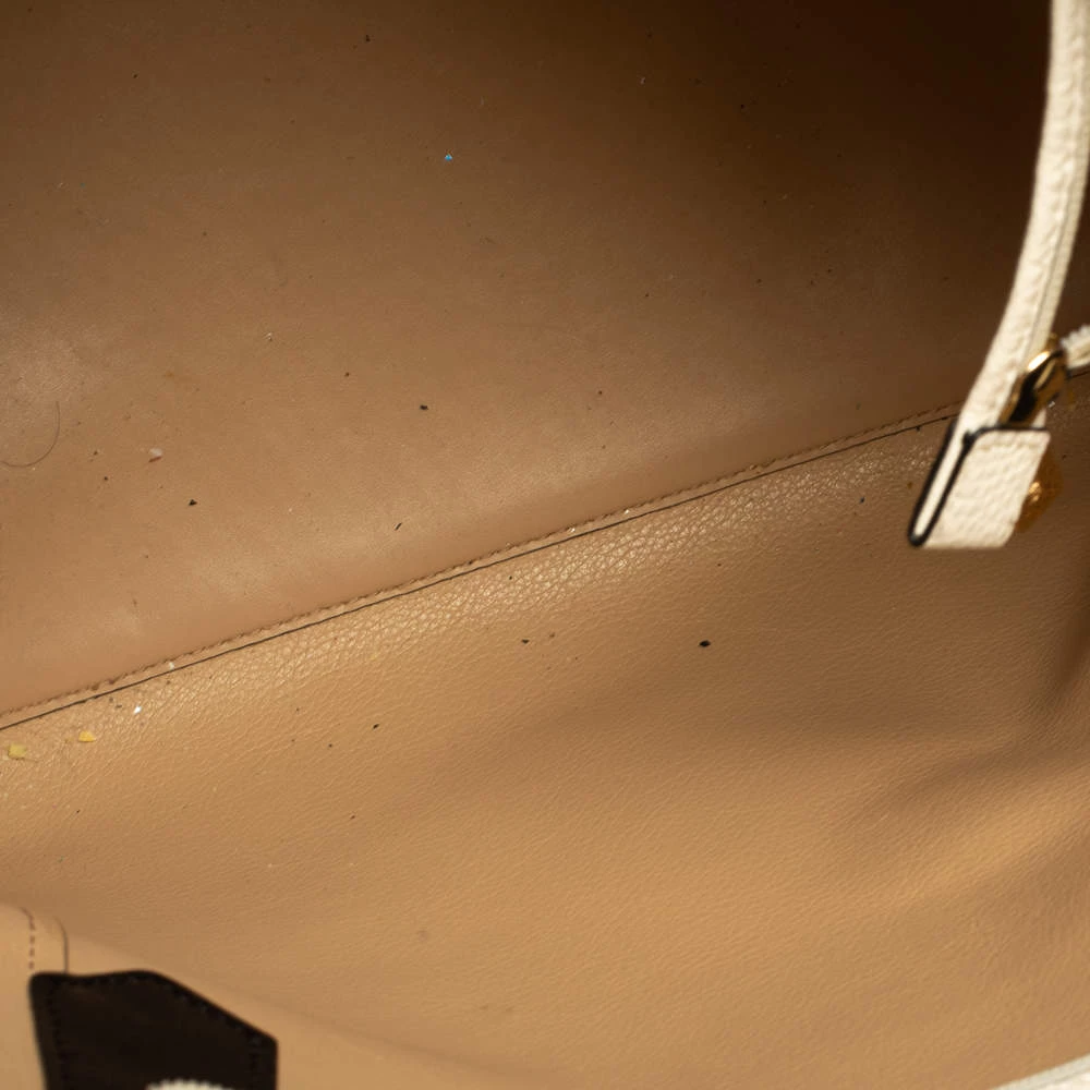 Michael Kors Beige/White Leather Kimberly Tote For Women - Image 10