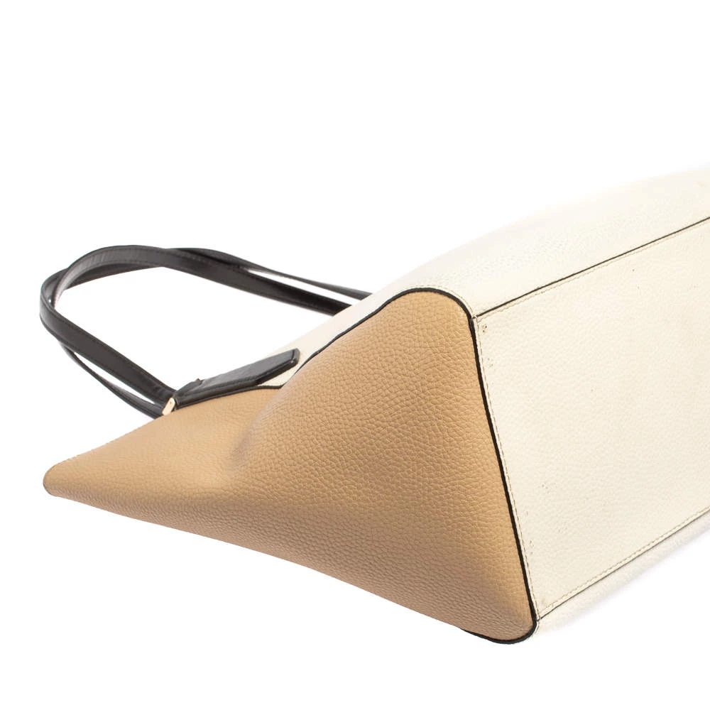 Michael Kors Beige/White Leather Kimberly Tote For Women - Image 15
