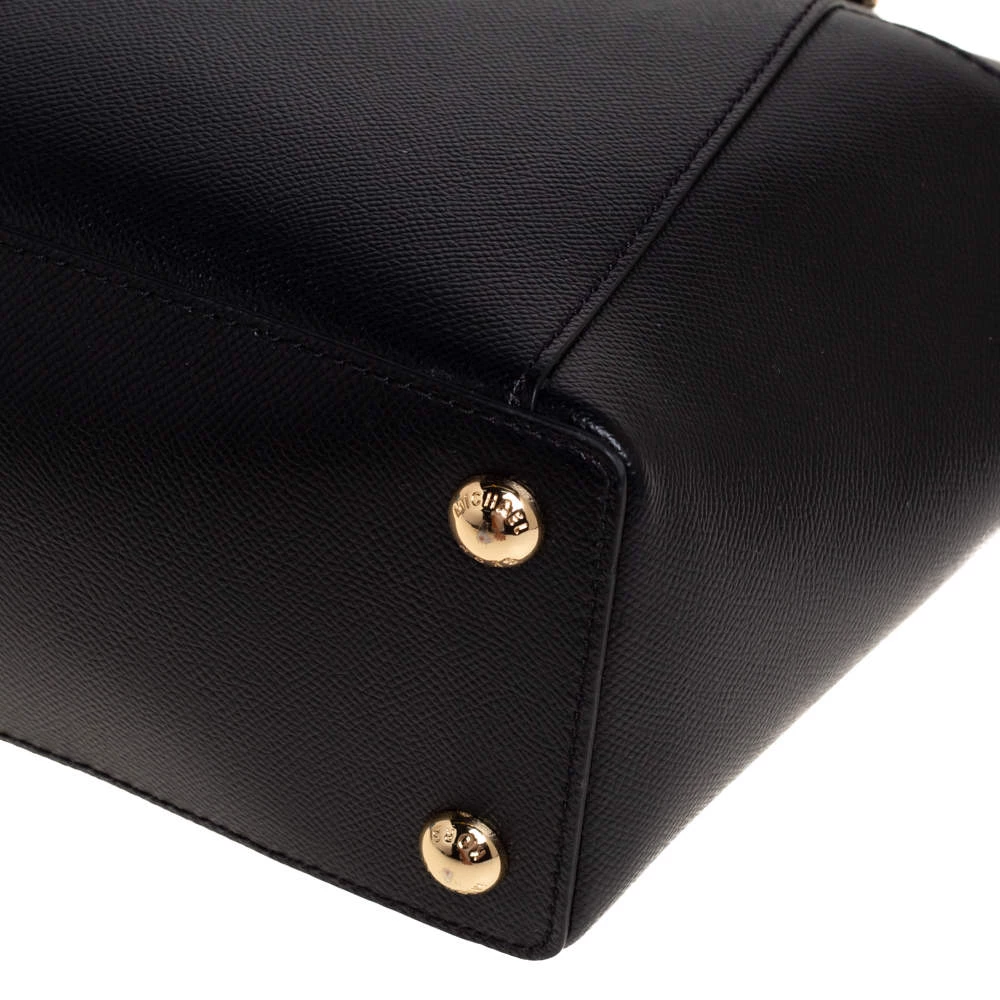 Michael Kors Black Leather Medium Jet Set Top Zip Tote For Women - Image 11