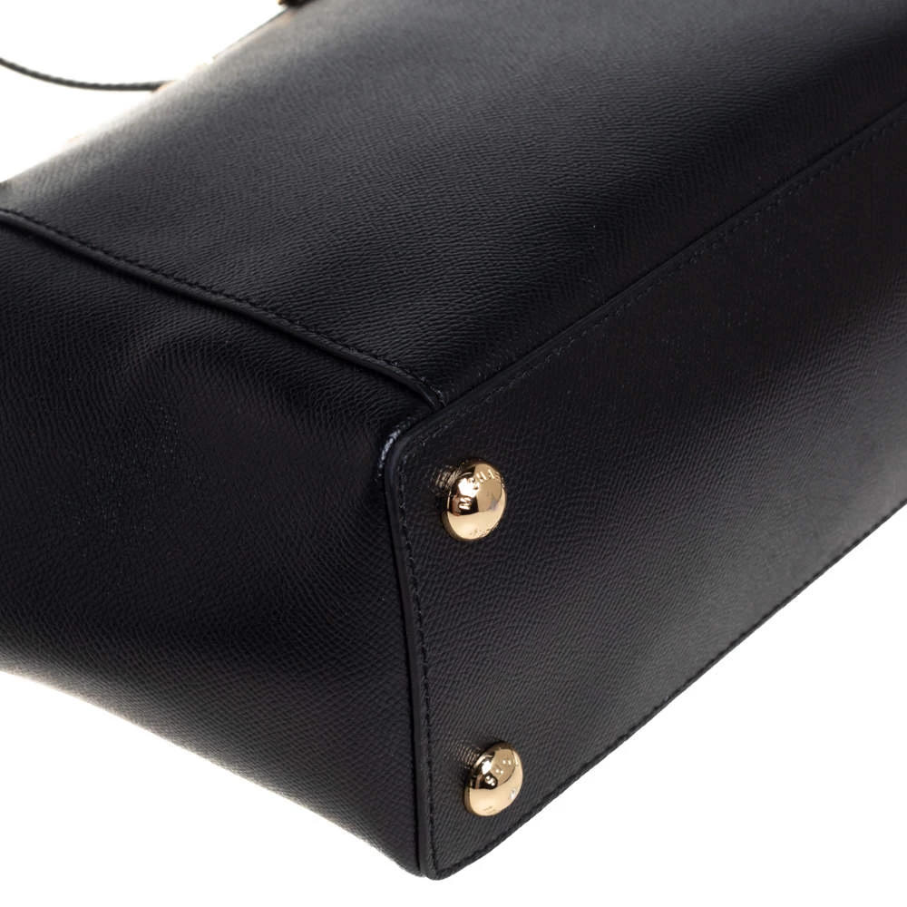 Michael Kors Black Leather Medium Jet Set Top Zip Tote For Women - Image 12