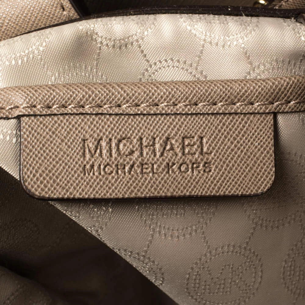 MICHAEL Michael Kors Beige Saffiano Leather Large Hamilton North South Tote For Women - Image 8