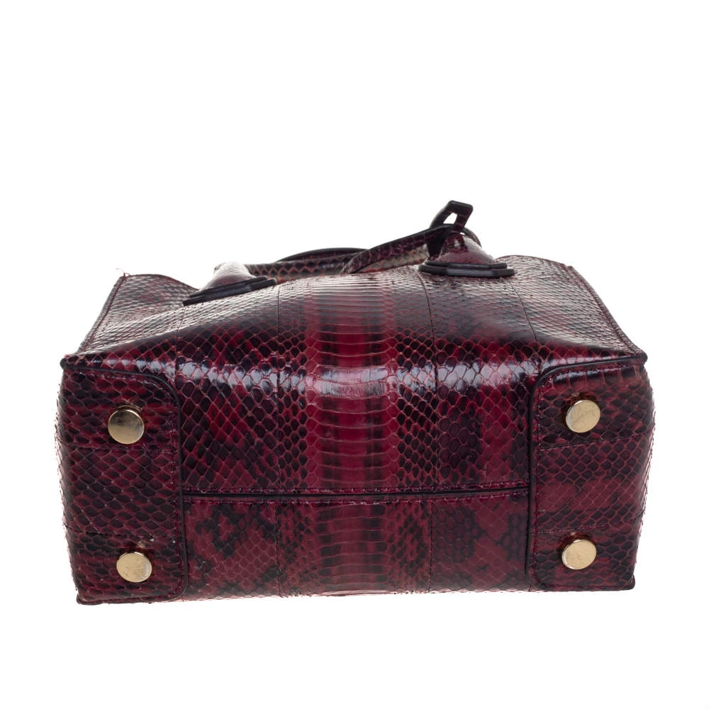 Michael Kors Burgundy Snakeskin Small Mercer Tote For Women - Image 6