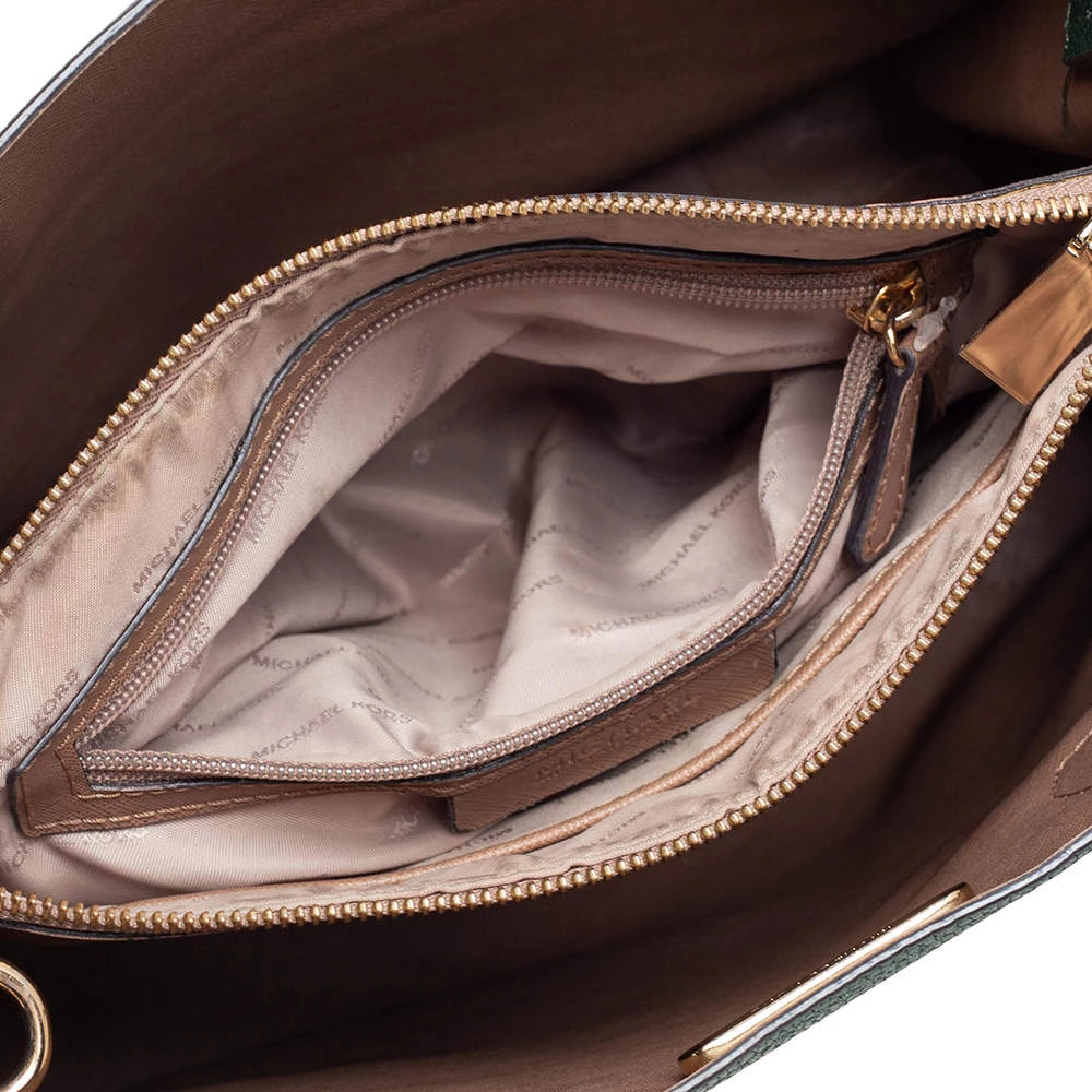 Michael Kors Green Grained Leather Large Mercer Tote For Women - Image 7