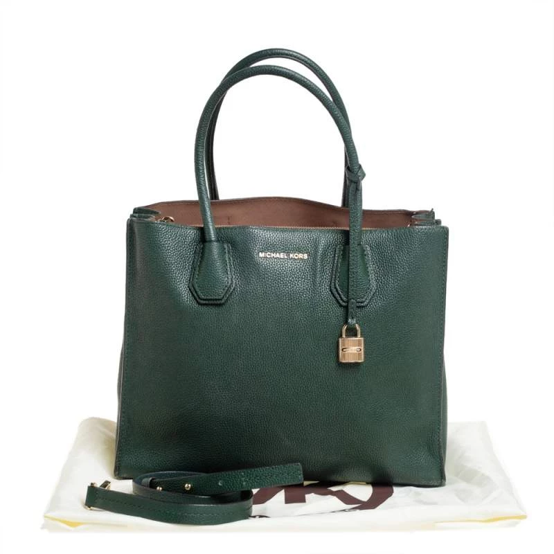 Michael Kors Green Grained Leather Large Mercer Tote For Women - Image 9