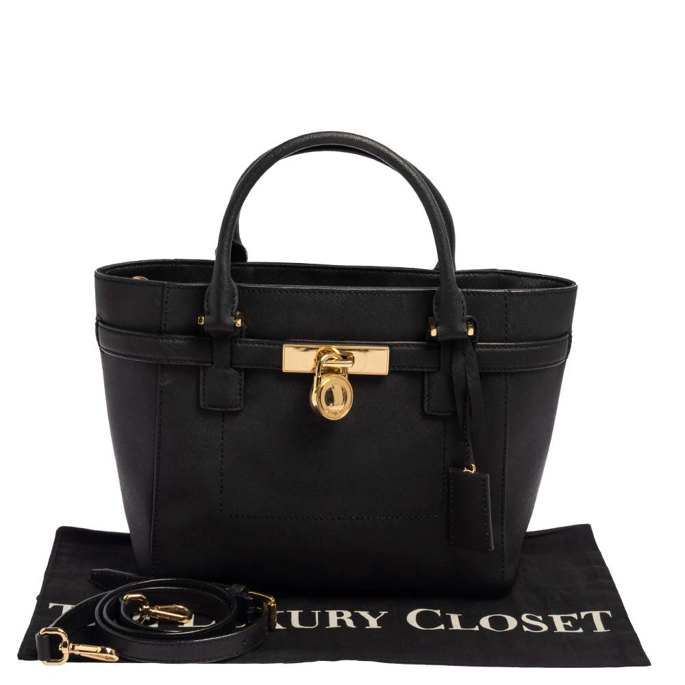 MICHAEL Michael Kors Black Saffiano Leather Hamilton East West Tote For Women - Image 11