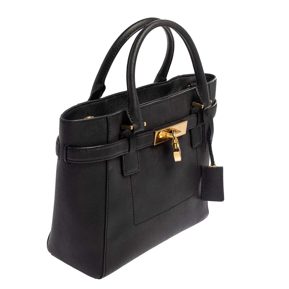 MICHAEL Michael Kors Black Saffiano Leather Hamilton East West Tote For Women - Image 3