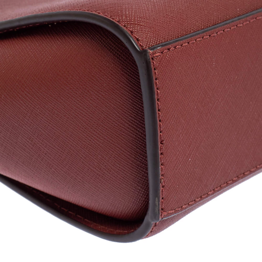 Michael Kors Red Leather Mini Selma Crossbody Bag For Women - Image 11