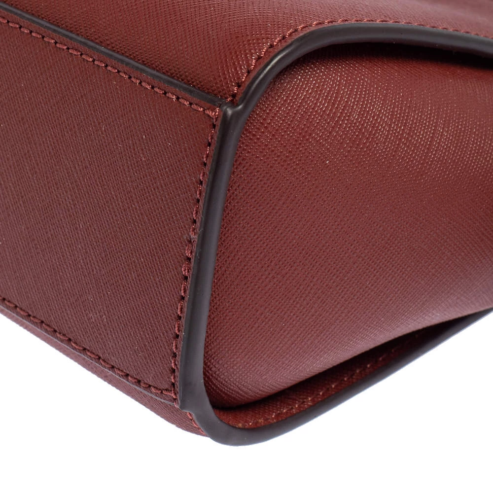 Michael Kors Red Leather Mini Selma Crossbody Bag For Women - Image 10