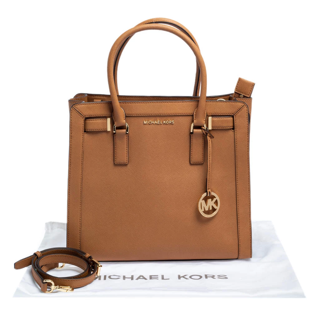 Michael Kors Brown Saffiano Leather Dillon Tote For Women - Image 9