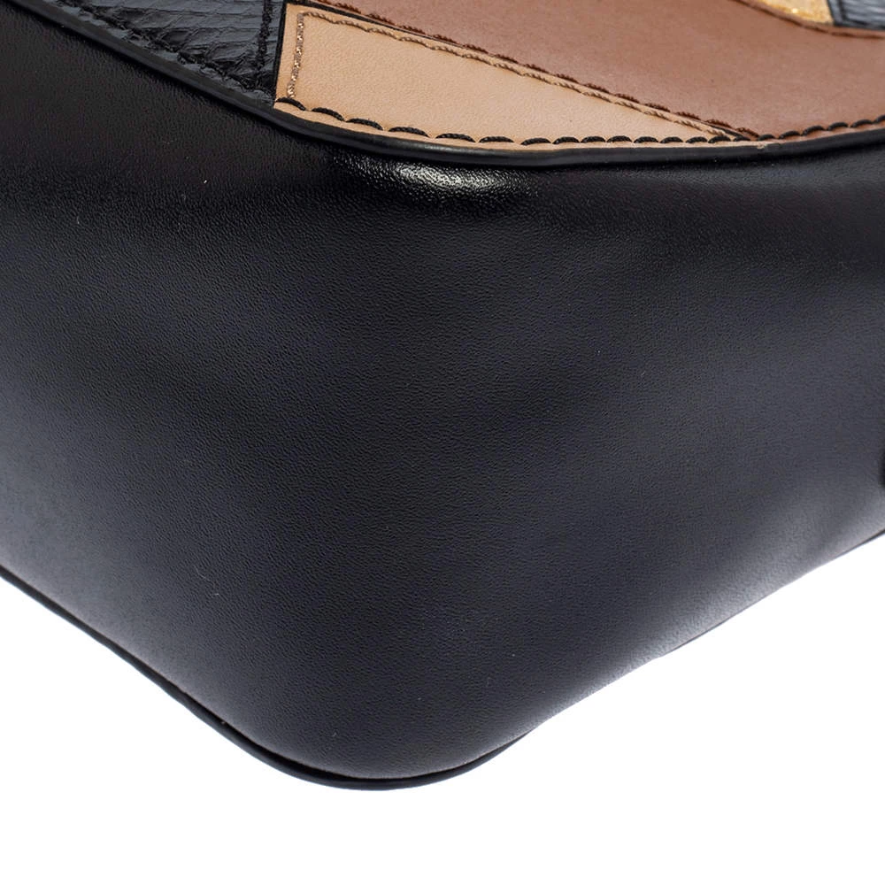 Michael Kors Micheal Kors Multicolor Python Embossed Leather And Leather Jet Set Camera Crossbody Bag For Women - Image 11