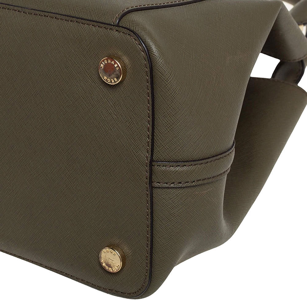 Michael Kors Green Saffiano Leather Greenwich Tote For Women - Image 10