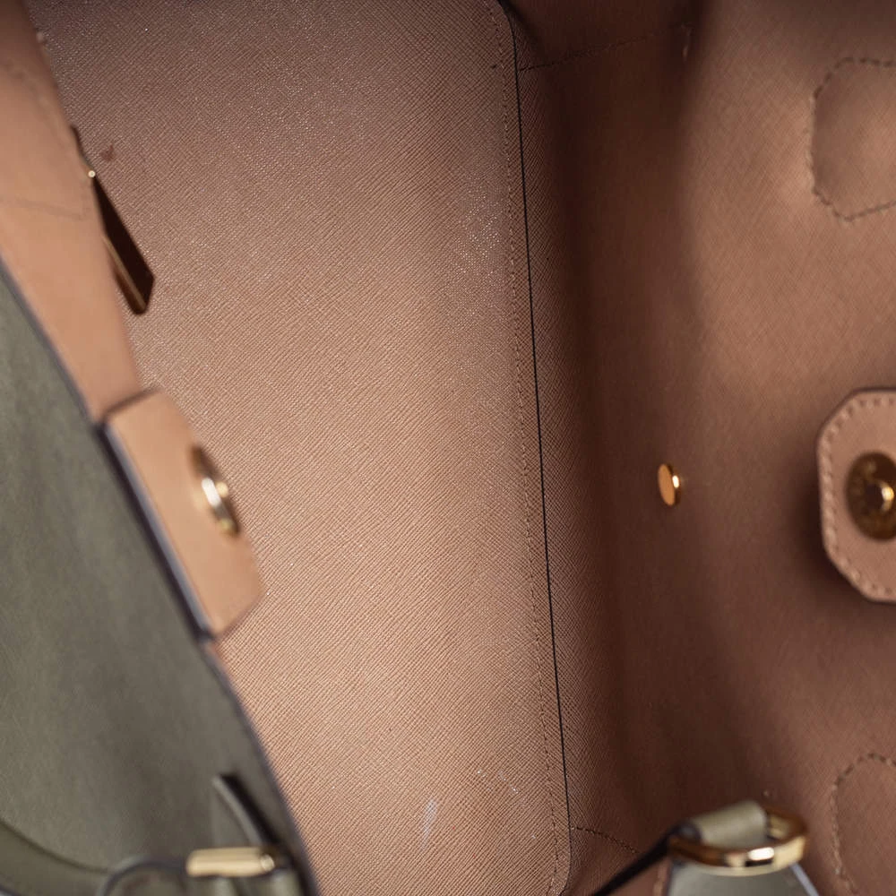 Michael Kors Green Saffiano Leather Greenwich Tote For Women - Image 7