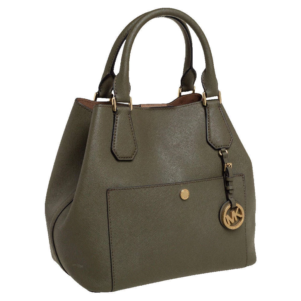 Michael Kors Green Saffiano Leather Greenwich Tote For Women - Image 3