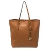Michael Kors Brown Leather Travel Jet Set Tote For Women