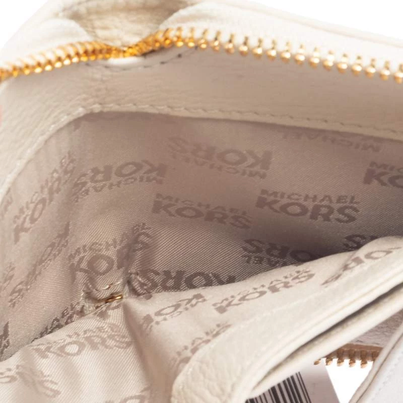 Michael Kors Micheal Kors White Leather Zip Around Wallet For Women - Image 7