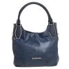 Michael Kors Dark Blue Leather Medium Vanessa Shoulder Bag For Women