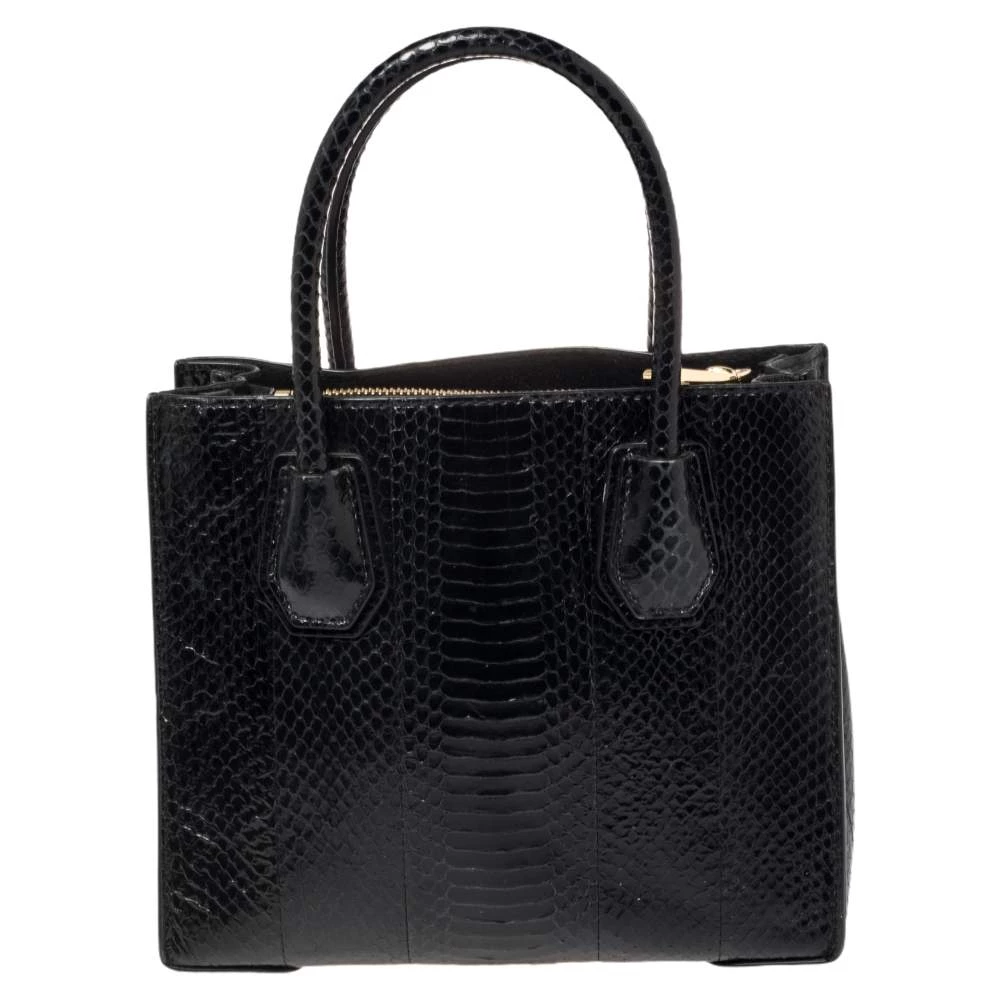 Michael Kors Black Snakeskin Mini Mercer Tote For Women - Image 4