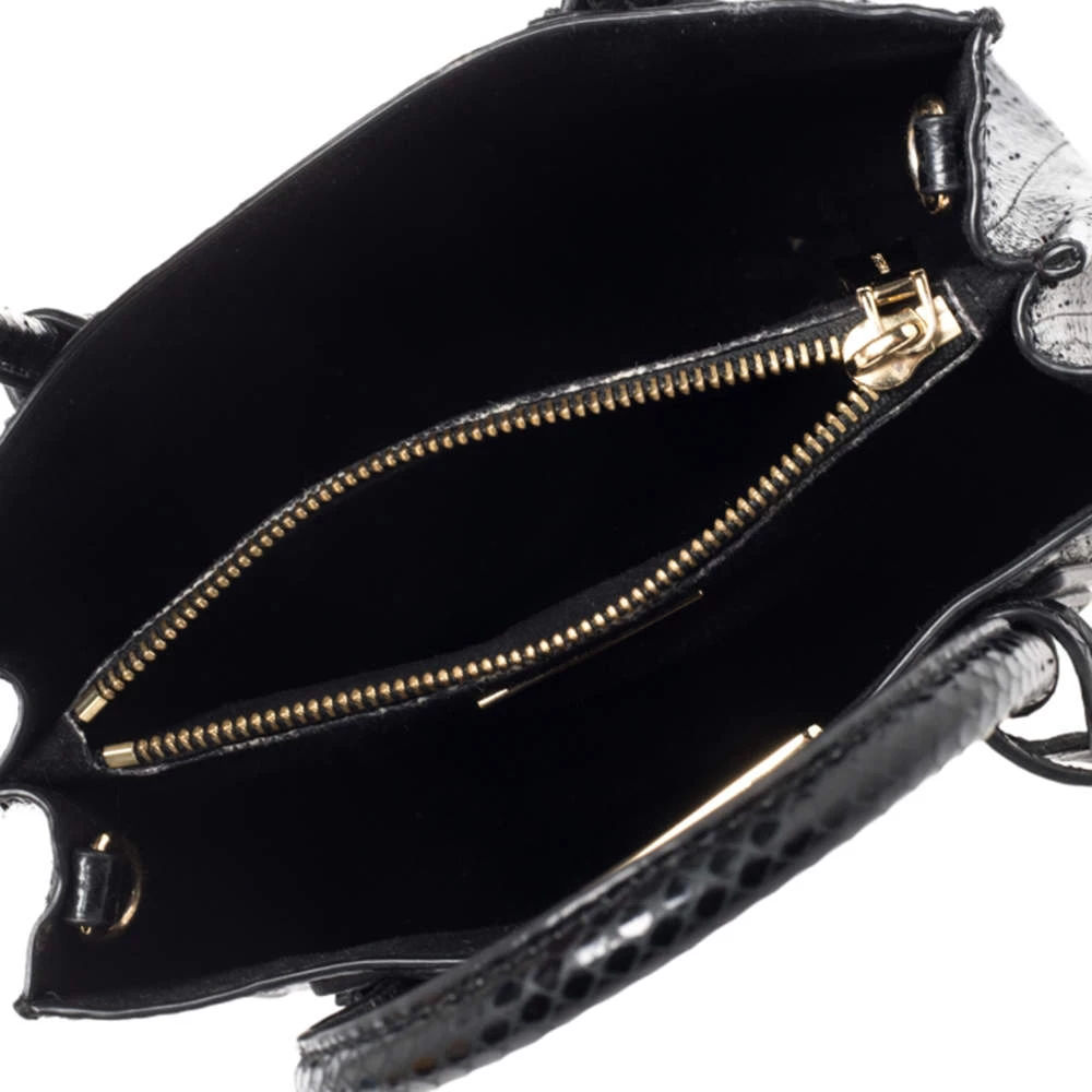 Michael Kors Black Snakeskin Mini Mercer Tote For Women - Image 7