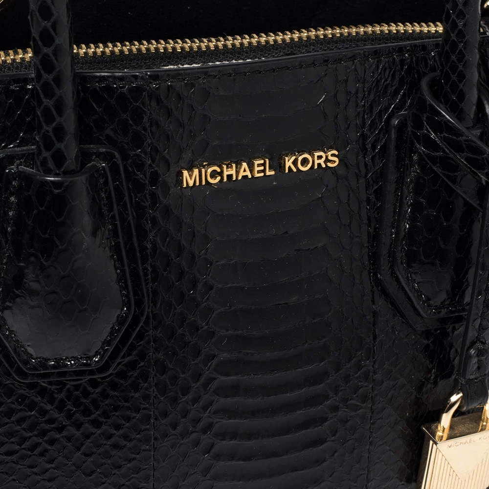 Michael Kors Black Snakeskin Mini Mercer Tote For Women - Image 5