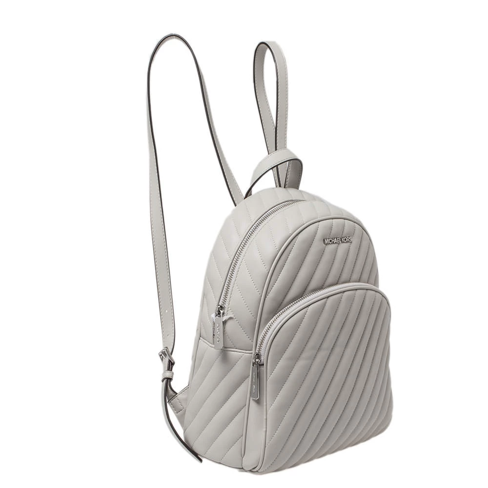 Michael Kors Grey Leather Medium Abbey Backpack For Women - Image 3